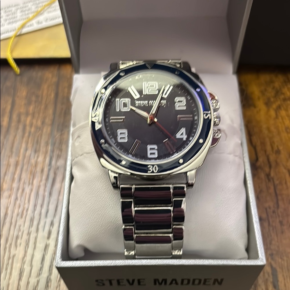 Steve Madden Silver Chronograph Watch